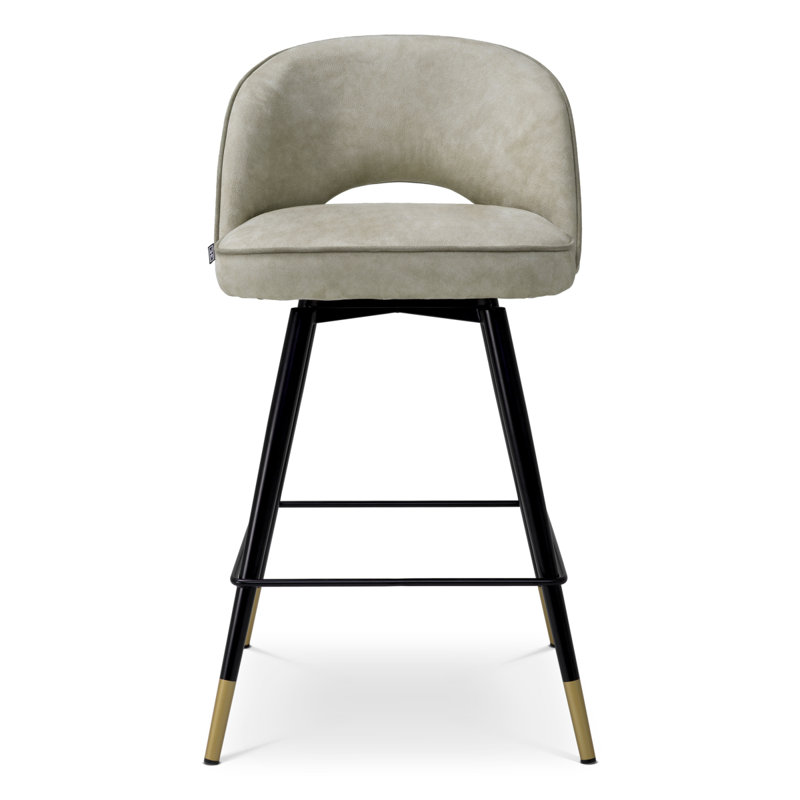 Cliff Upholstered Stool with Metal Frame, Counter Stool (27.17" Seat Height)