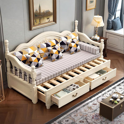 Canapé-lit extensible en mélange de coton extensible 39,37 po moderne et minimaliste ivoire
