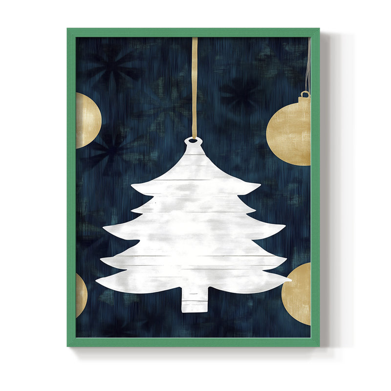 Reproduction encadrée - bois massif, H 30 po x l 24 po, Vert