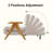 Convertible Lounge Chair, Wood Frame Chair with Fold-Out Bed Function