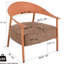 Sièges de salon brun abricot pour le salon, 2 chaises et 1 table, structure, tissu de luxe, espaces restreints sans expertise, sièges souples, rouille, guide d'assemblage transparent