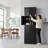72.4" Black Tall Storage Cabinet W/ 8 Doors, 4 Shelves, MDF