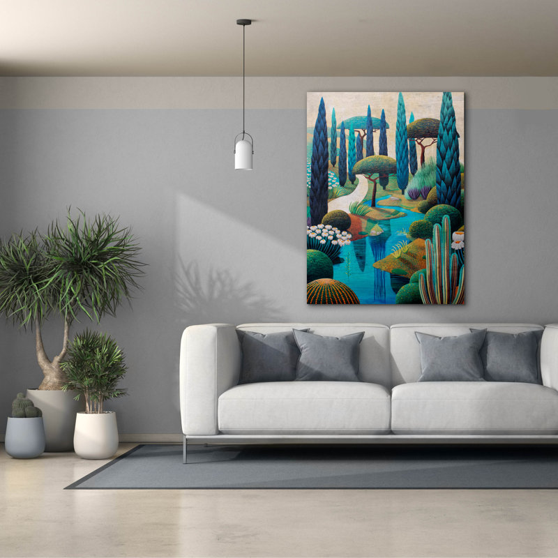 «Fairy Tale Landscape» par Svetlana Aleynikova, art mural sur toile, H 54 po x l 40 po