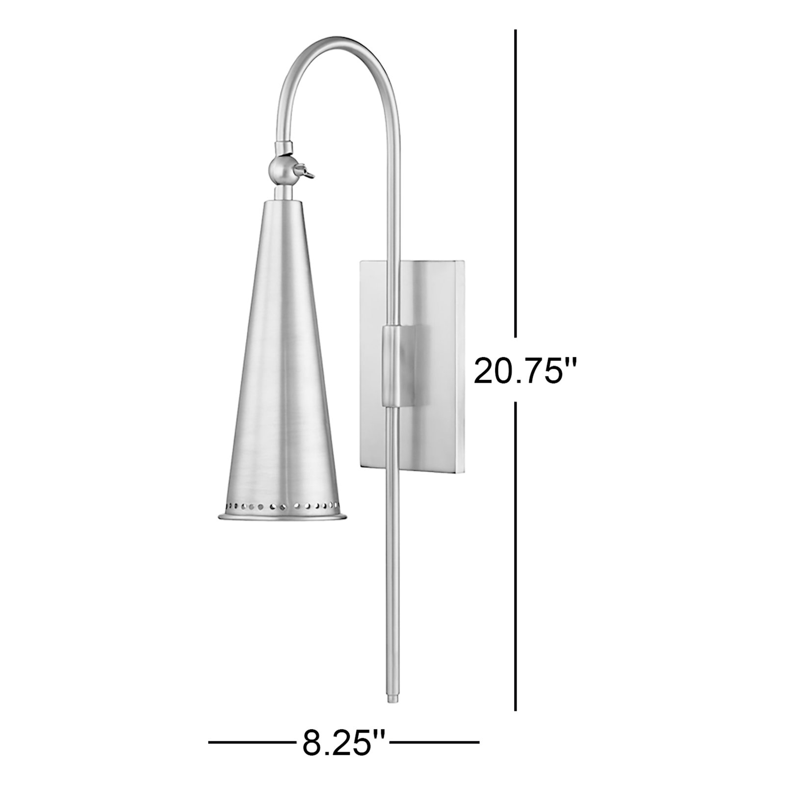 Darla Armed Sconce, Aged Brass