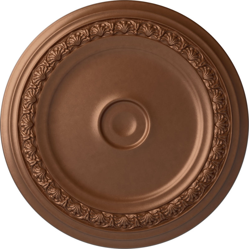 Médaillon de plafond Endurathane Giana, diamètre extérieur de 32 5/8 po x P 1 1/2 po (convient aux auvents jusqu'à 7 7/8 po), fini bleu flash peint à la main