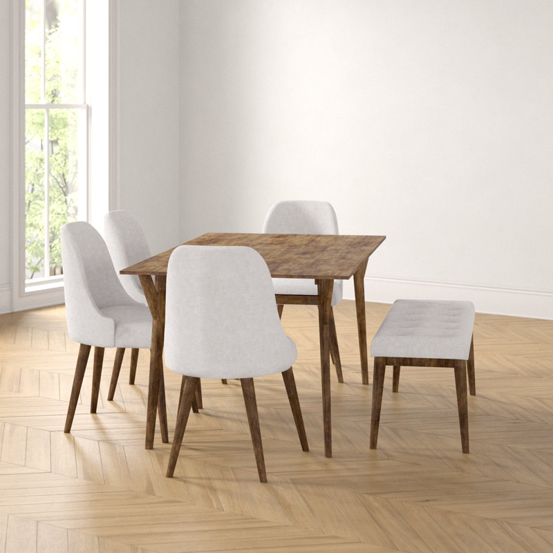 Michael Solid Wood Solid Wood Top Four Leg Dining Set