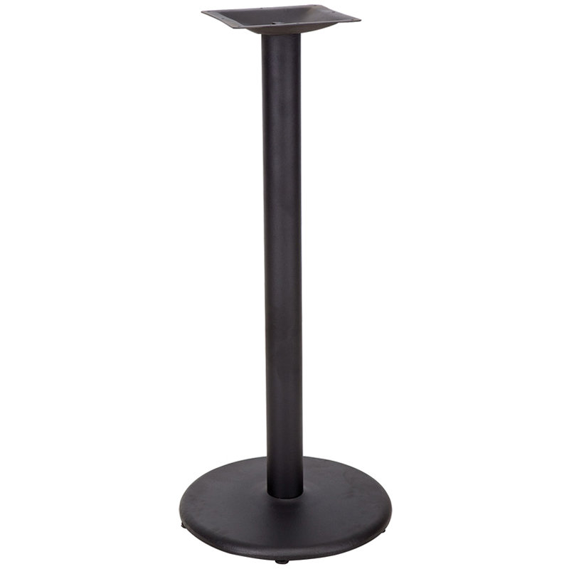 Beverly Round Restaurant Table Base with 3" Dia. Bar Height Column, 18"