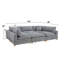 Ensemble modulaire 6 pièces en tissu Teddy Boucle-175735838