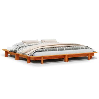 Bed Frame Without Mattress Solid Wood Pine