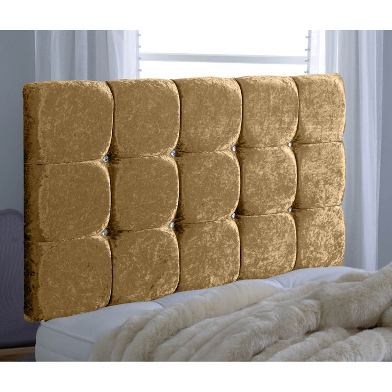 Estep Upholstered Headboard, Small Single (2'6), Gold