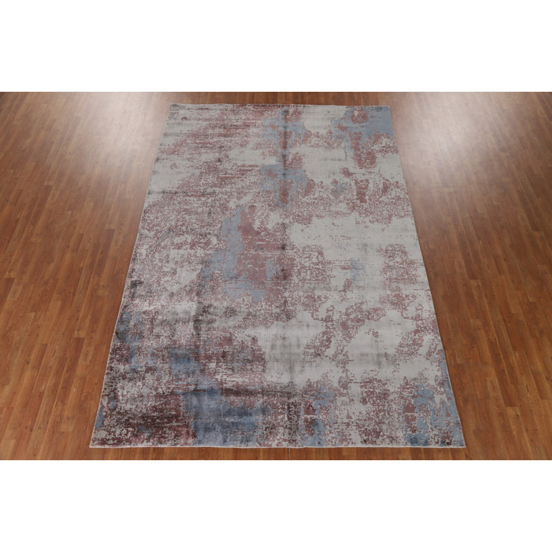 Tapis abstrait moderne all-over 8 x 11