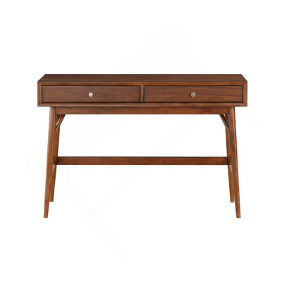 Sofa Table With Drawers Brown Finish Living Room Furniture 1Pc