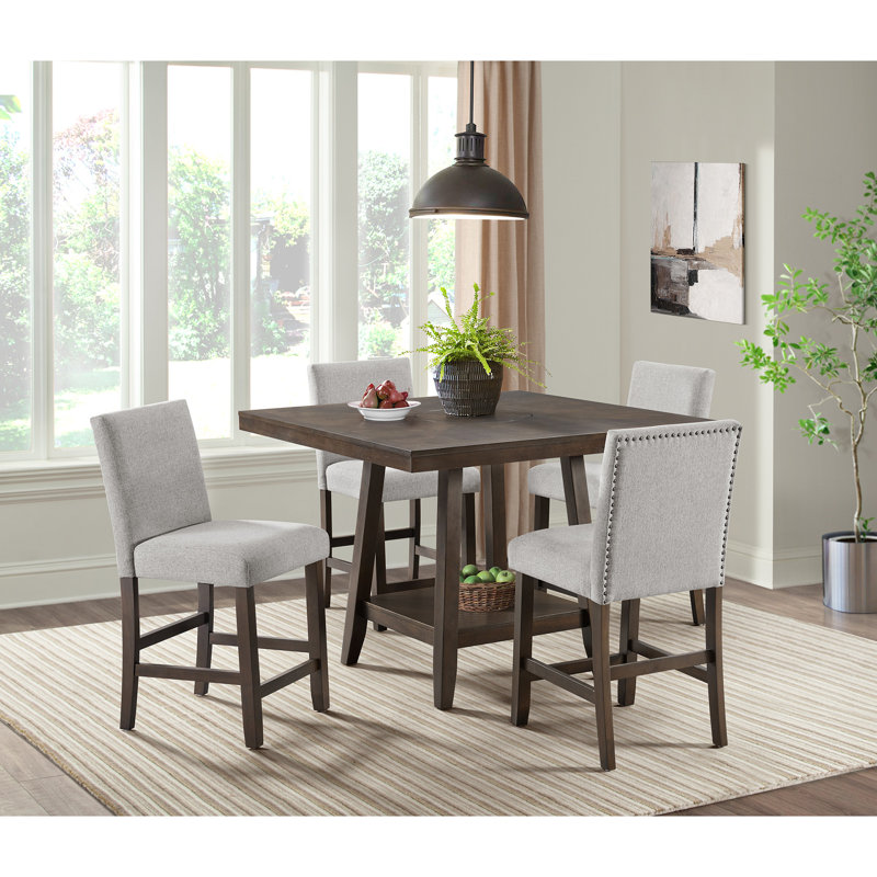 Poling 4 - Person Pedestal Dining Set