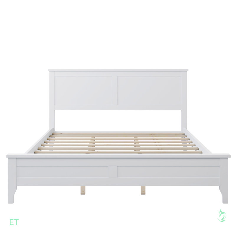 Lit plateforme Modern, Blanc, Grand