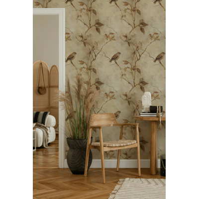 Papier peint nature oiseau avec peler et coller