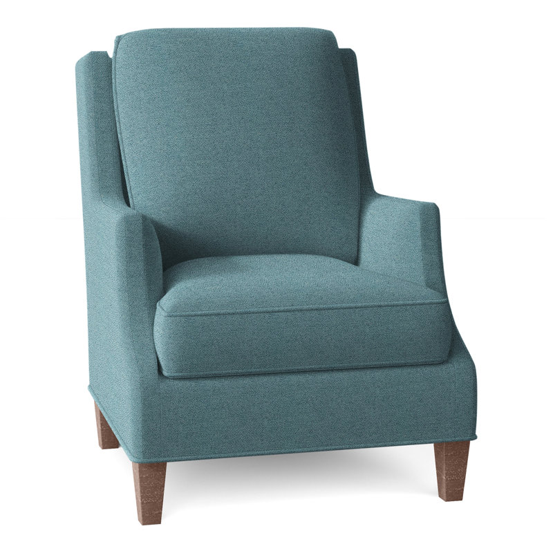 Fauteuil l 31,5 po Savannah, Turquoise 8789, Noyer