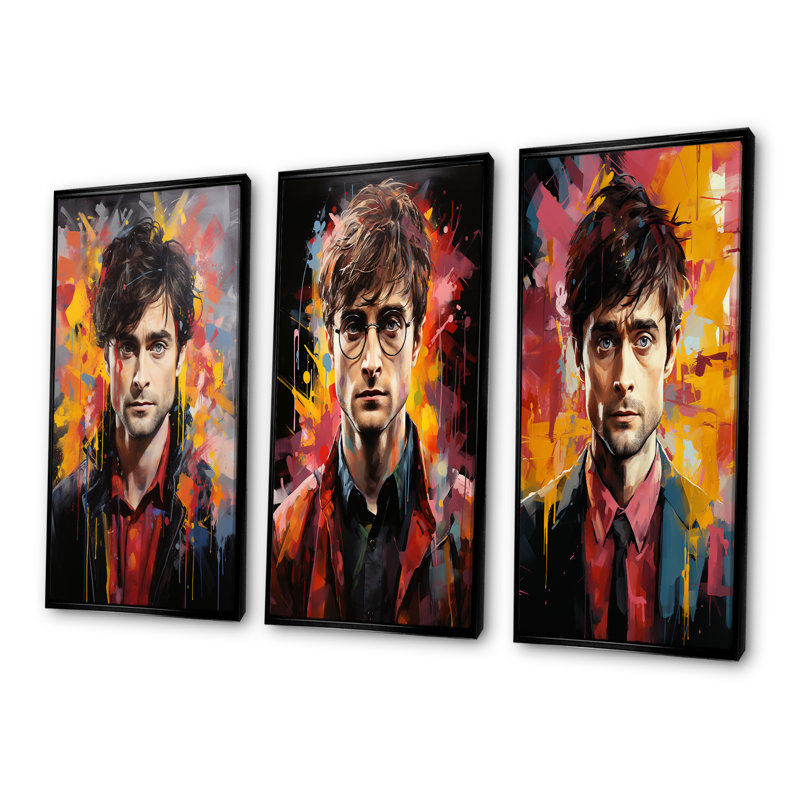 Raspberry Radcliffe Portrait, H 28 po x l 36 po, Cadre flottant noir