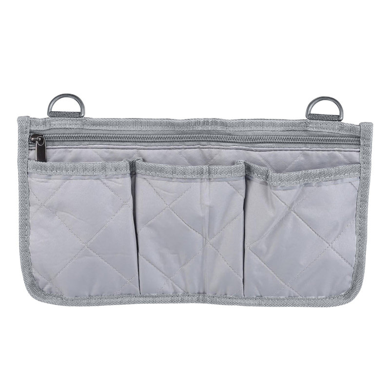 Walker Wheelchair Armrest Side Storage Bag Suspended Wheelchair Storage Bag, 12.8" H x 7.09" W x 0.79" D, Gray