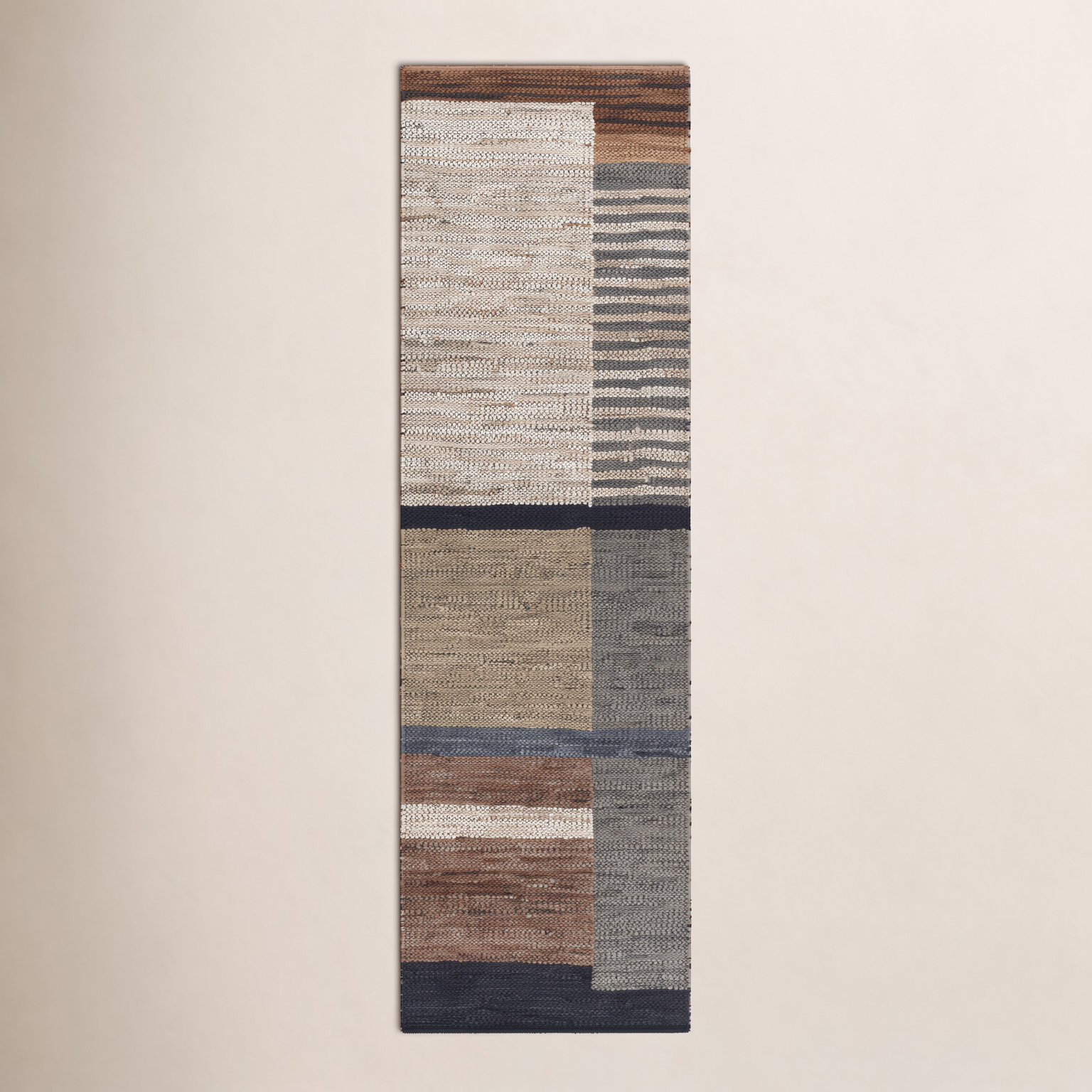 Pim Hand-Woven Geometric Rug, Runner 2'6" x 8'