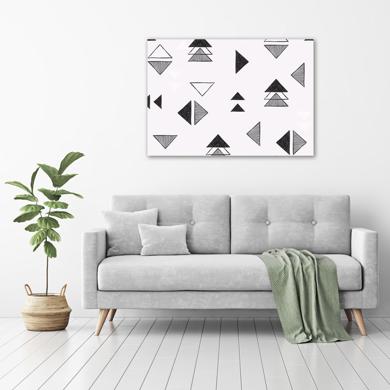 Triangles Background - Wrapped Canvas Print