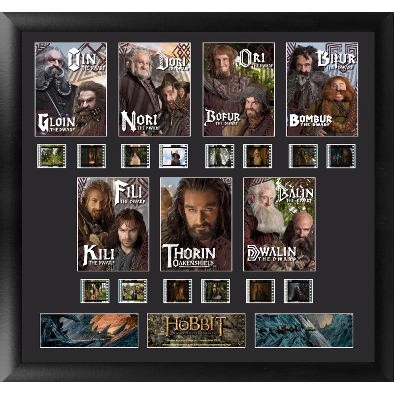 The Hobbit Dwarves Montage FilmCells Framed Limited Edition Wall Art