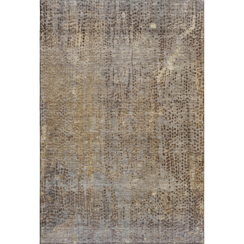Premium Machine Washable Mayfield Abstract Rug, 8' x 10', Green