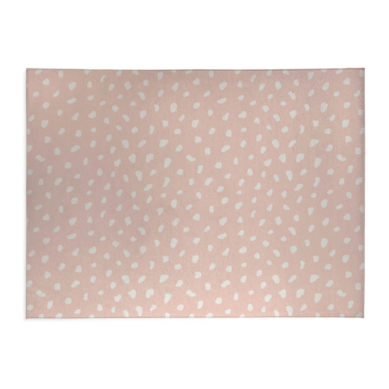 Tapis de cuisine antidérapant Paint Drop, Rectangle 5 pi x 7 pi, Rose