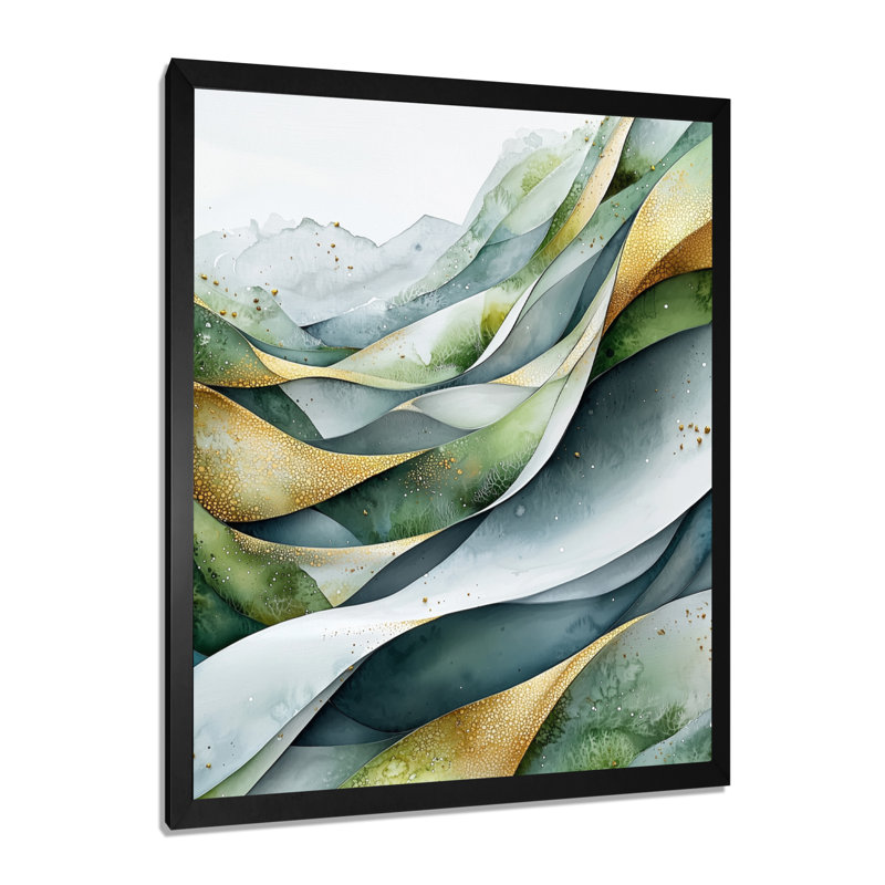 Grados - reproduction d'art sur toile abstraite, H 32 po x l 16 po, Noir, Reproduction encadrée d'une seule photo