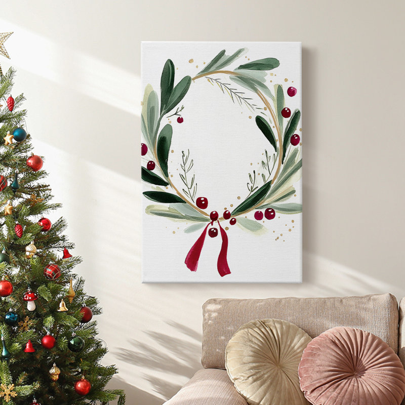 Art des Fêtes de Noël - Toile tendue avec châssis CCXXI, H 18 po x l 12 po