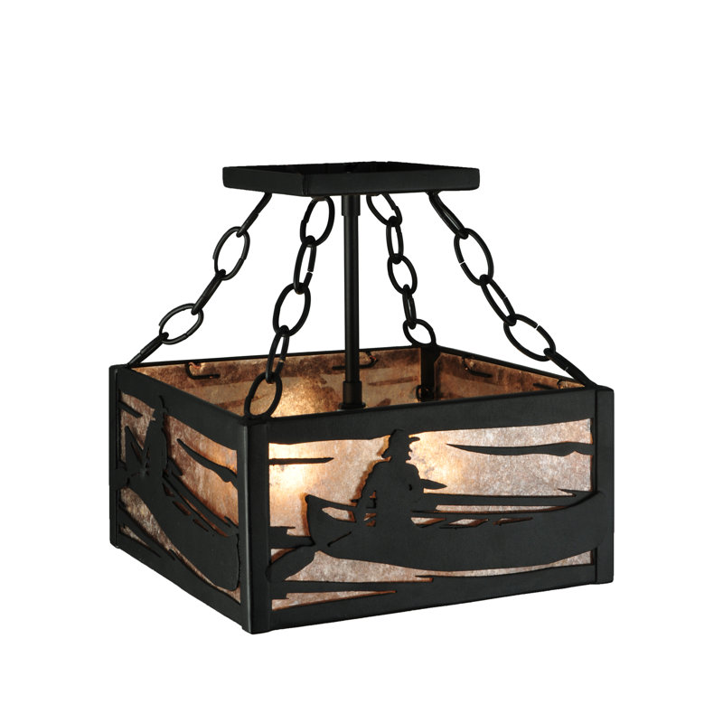 Glass Semi Flush Mount