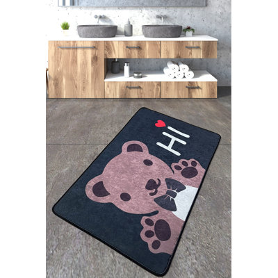 Antibacterial Bathmat, Non-Slip Design, 2.3 x 4.0 Feet | 100% Polyester, Pile Height: 0.4 Inches, 20.5 oz/sq ft | Machine Washable, Easy Care, Perfect for Bathroom Safety & Comfort | Durable & Stylish Home Essential