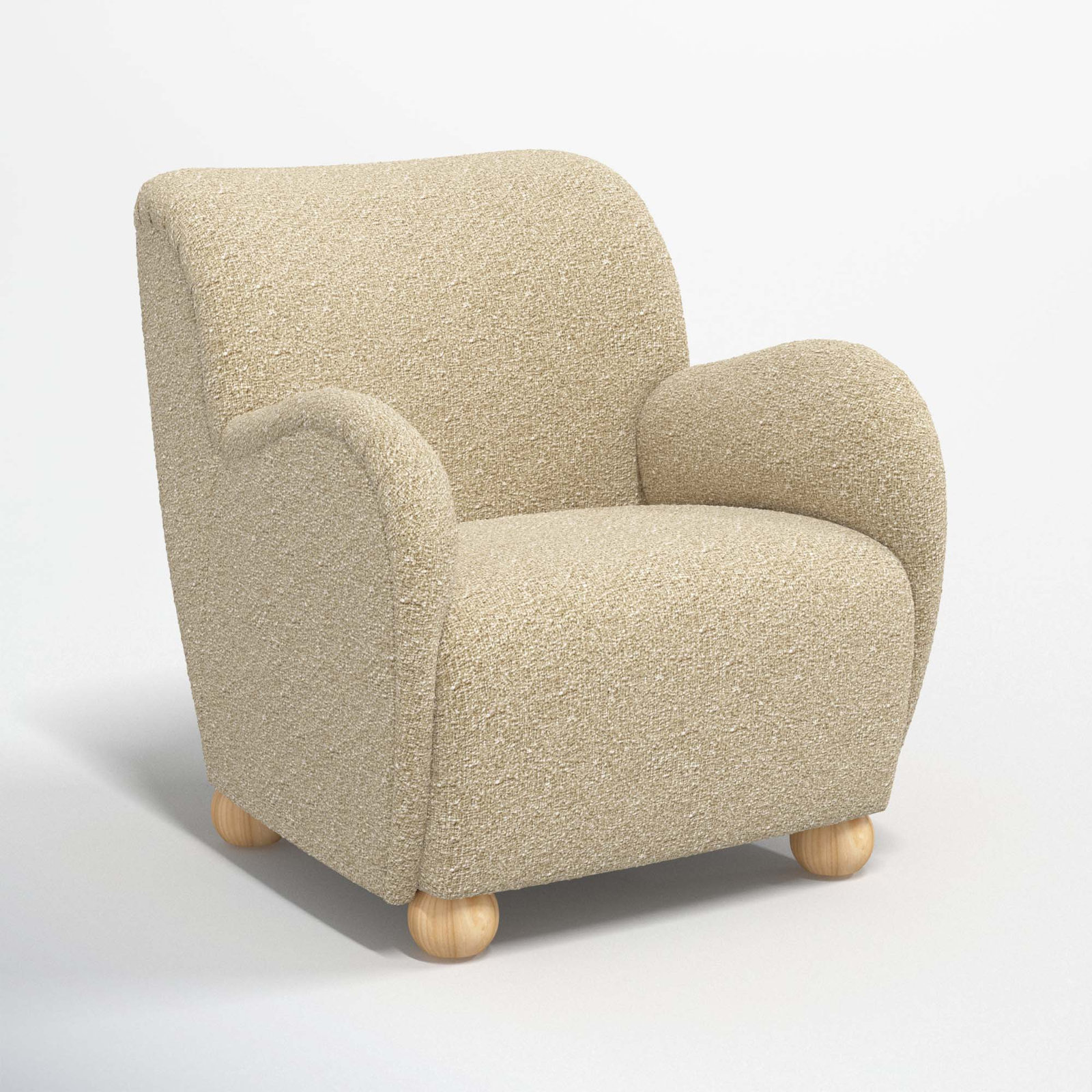 Cowen Upholstered Armchair, Classic Buff Boucle