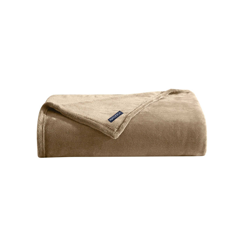 Couverture en molleton ultra doux Nautica, Grand lit, Brun