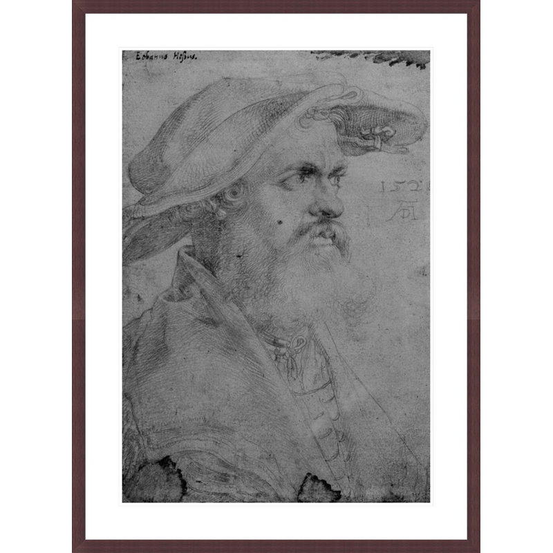 Helius Eobanus Hessus par Albrecht Dürer, impression giclée encadrée, H 41,5 po x l 30,67 po