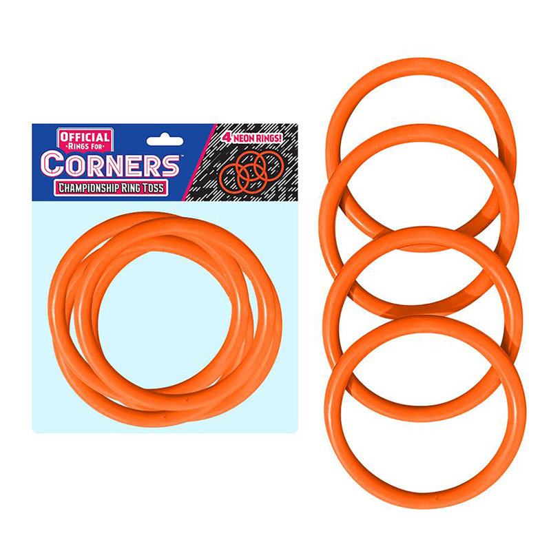 Ensemble de bagues Corners Championnats 4 pièces - Ensemble de bagues 4 pièces, Orange