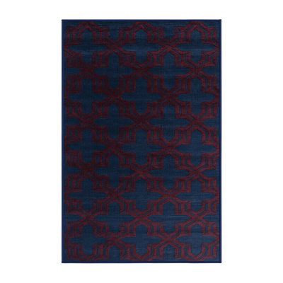 Machine Washable Trellis Grey Area Rug