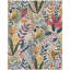 Tapis d'extérieur à motif floral coloré rose / vert / ivoire multicolore-86831358