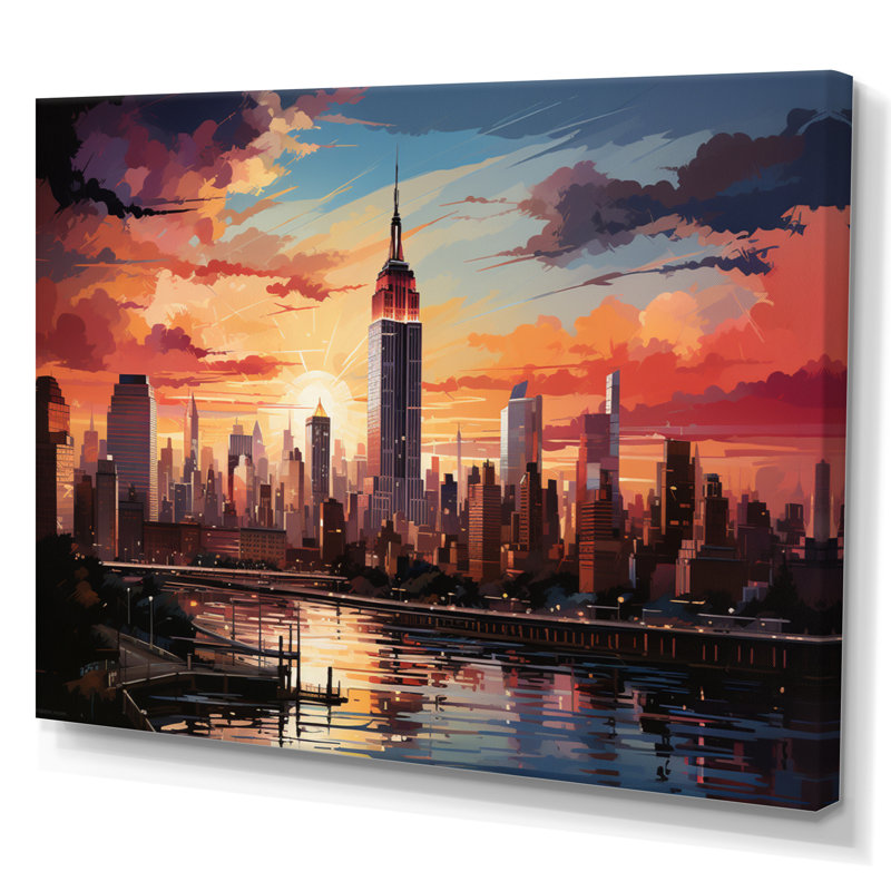 Pop New York V sur toile, 24" H x 32" W, Toile tendue