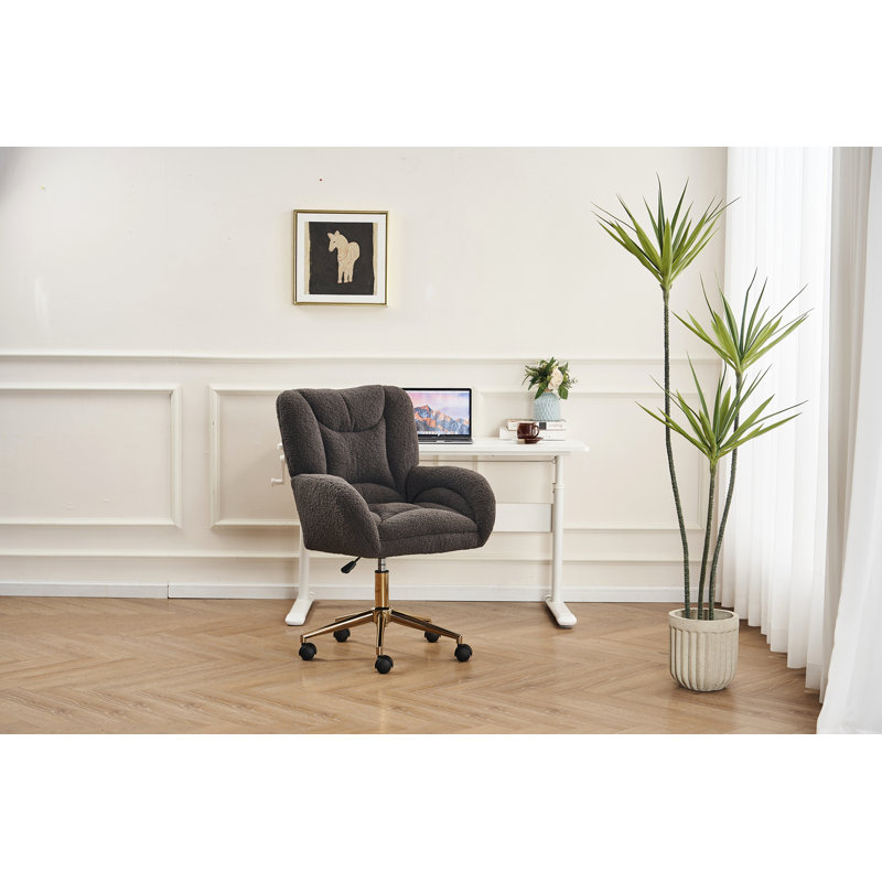 Chaise de bureau pivotante 360, Gris foncé, Teddy