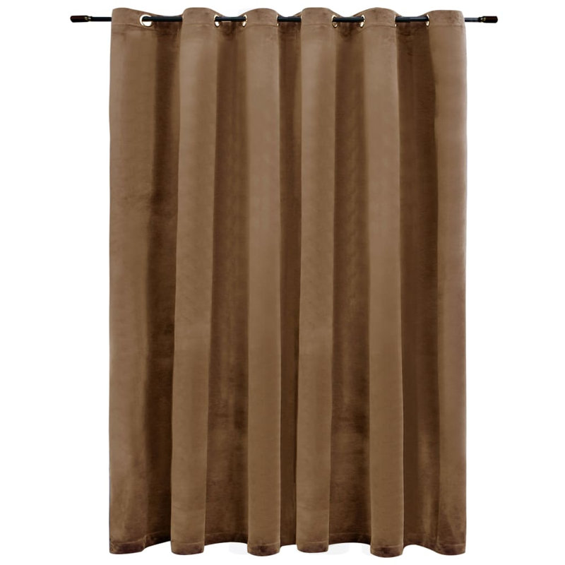 Ja Velvet Blackout Curtain Single Panel, Beige