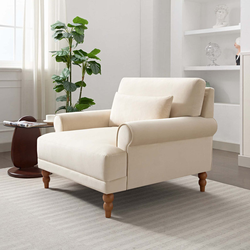 Méridienne Accent, Beige Velvet