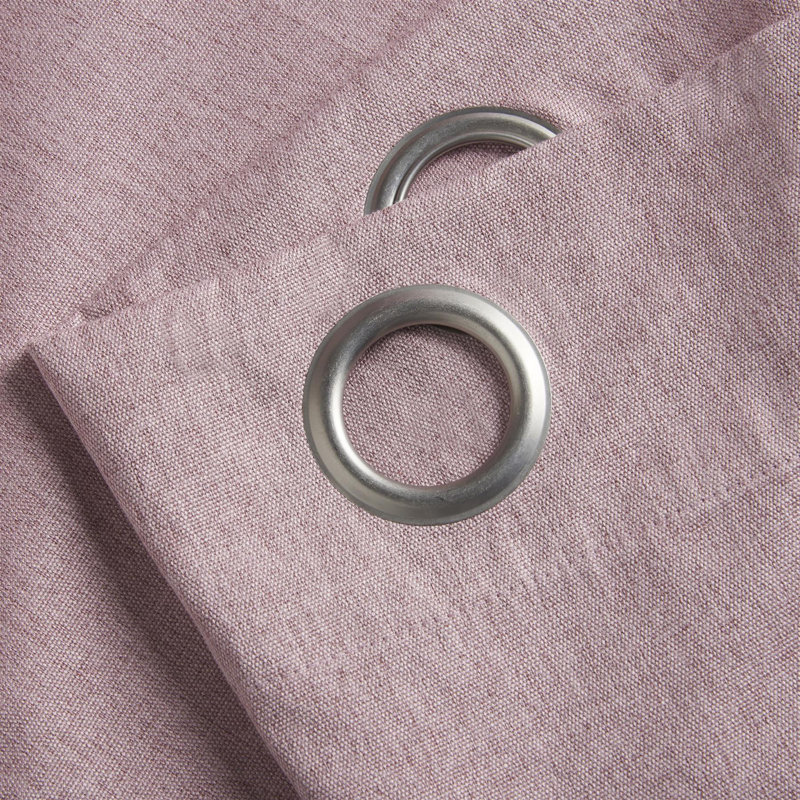 Bechard Blackout 100% Polyester Look Ring Top Curtains, 161cm Width x 183cm Drop, Blush