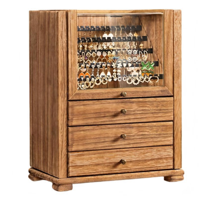 Jewelry Box Organizer, Rustic Wooden Jewelry Boxes, Rustic Brown