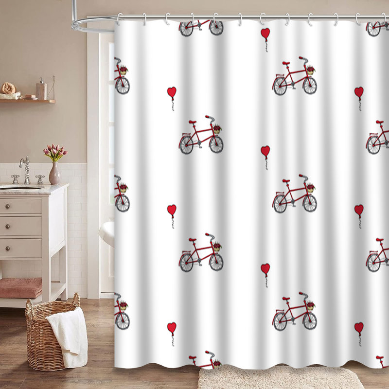 Rideau de douche avec 12 crochets, L 72 po x l 84 po