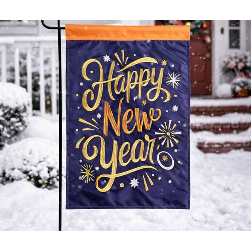 Drapeau de jardin «Happy New Year»