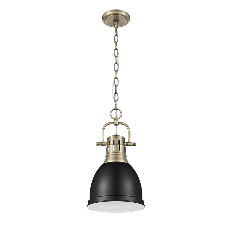 Alethia 1 - Light Pendant, Aged Brass, Matte Black