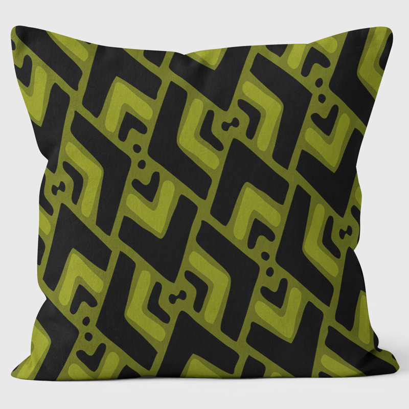 Arrow Green Abstract Cushion