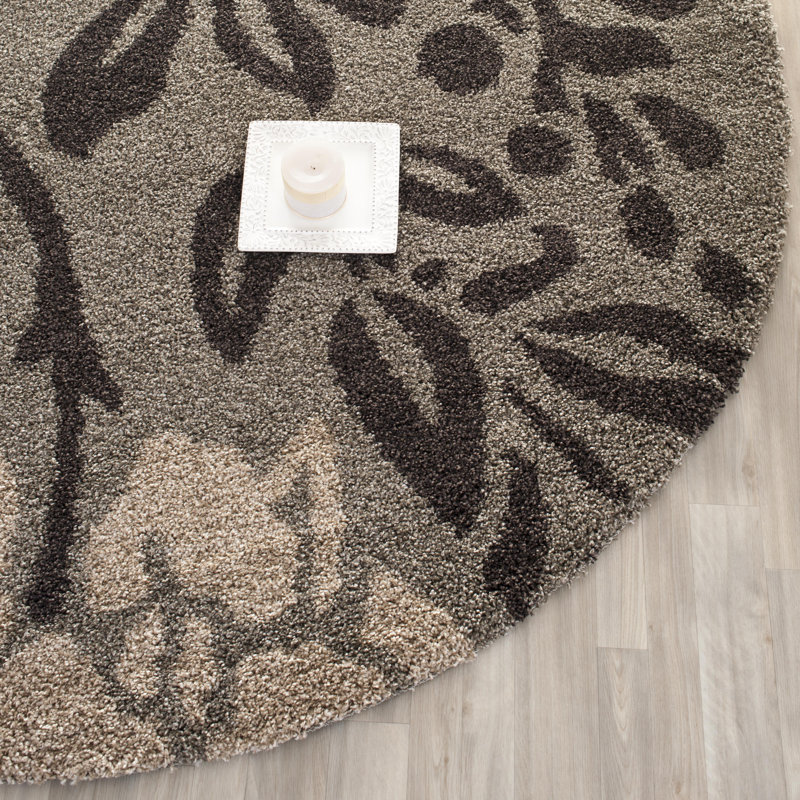 Tapis performance à poil long à motif floral Chanhassen, Rectangle 8 pi x 10 pi