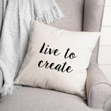 Black And White Typography Collection Throw Pillow