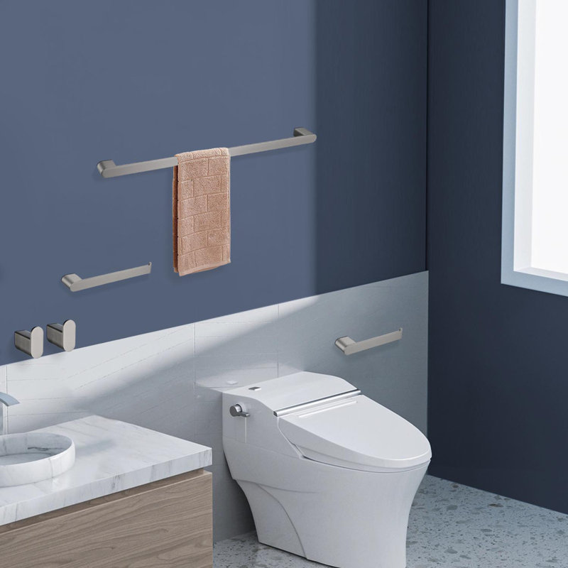 Ensemble de quincaillerie de salle de bain en acier inoxydable 5 pièces avec quincaillerie de fixation, Bronze industriel